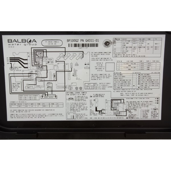 Control, BWG BP100G2, P1, P2, w/ 4.0kW Remote Heater, TP200T : G6412