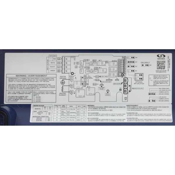 Ctrl Only, Gecko in.ye-5, P1, P2 (2) , Bl, Cp, Oz, 4.0kW, 115v/230v : 0610-221046-355