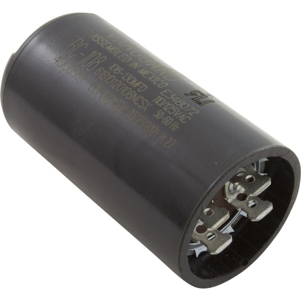 Start Capacitor, 108-130 MFD, 115v, 1-7/16" x 2-3/4" : BC-108