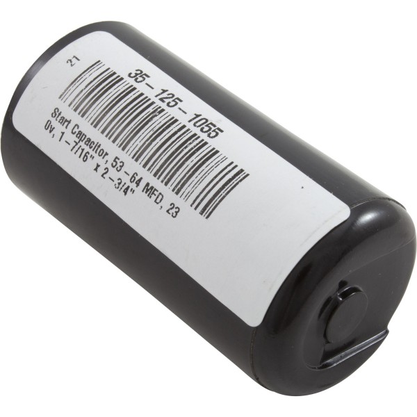 Start Capacitor, 53-64 MFD, 230v, 1-7/16" x 2-3/4" : 10003237-001-013