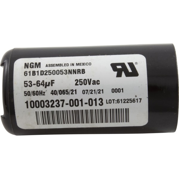 Start Capacitor, 53-64 MFD, 230v, 1-7/16" x 2-3/4" : 10003237-001-013