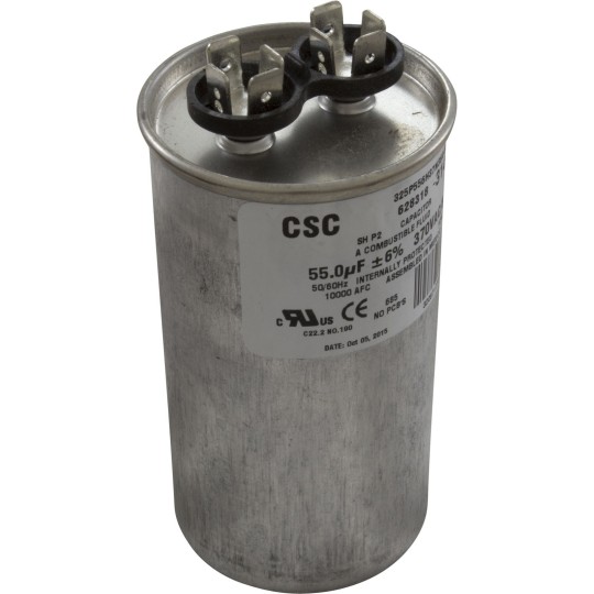 Run Capacitor, 55 MFD, 370v : 628318-314