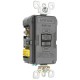 GFCI, Leviton, 20A, SPST, Deadfront, Black : 8590-XE