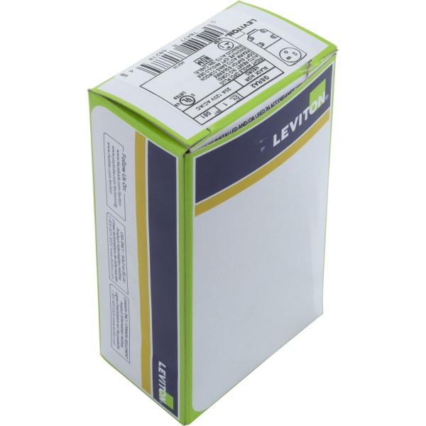 GFCI, Leviton, 20A, 115v, Self-Test Auto Reset, Right Angle : GSRA2