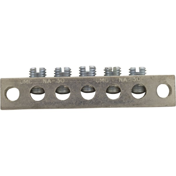 Ground Bus Bar, 5 Position, 14-6 AWG : NA-30