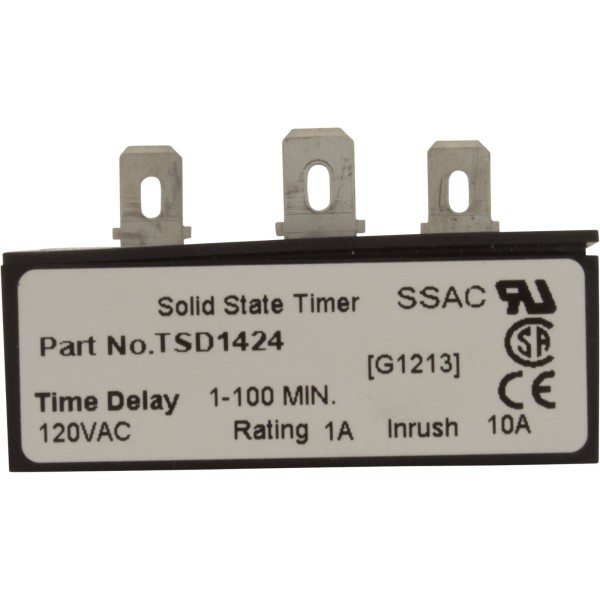 Relay, Time Delay, TSD1 Series, SPST, 1A, 120v : TSD1424