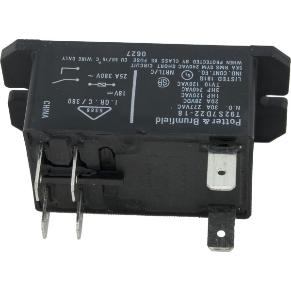 Relay, PandB, T-92, DPST-NO, 30A, 18vdc, Coil : T92S7D22-18