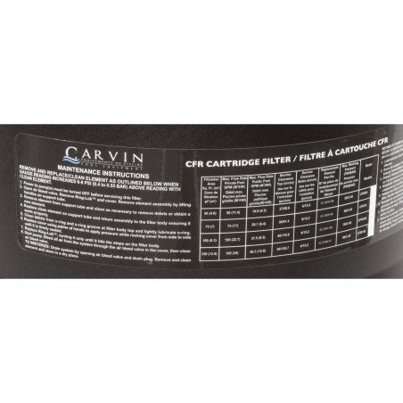 Cartridge Filter, Carvin CFR-150, 150sqft, 150gpm, 2"fpt : 94222775