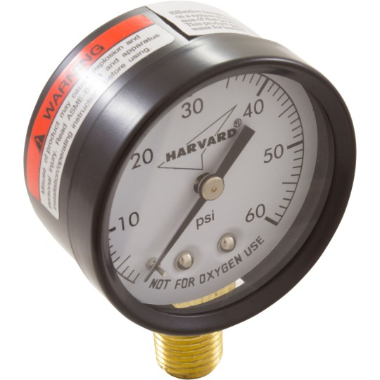 Pressure Gauge, 1/4"mpt, 0-60psi, Bottom Mount, Generic : IPG602-4LNL