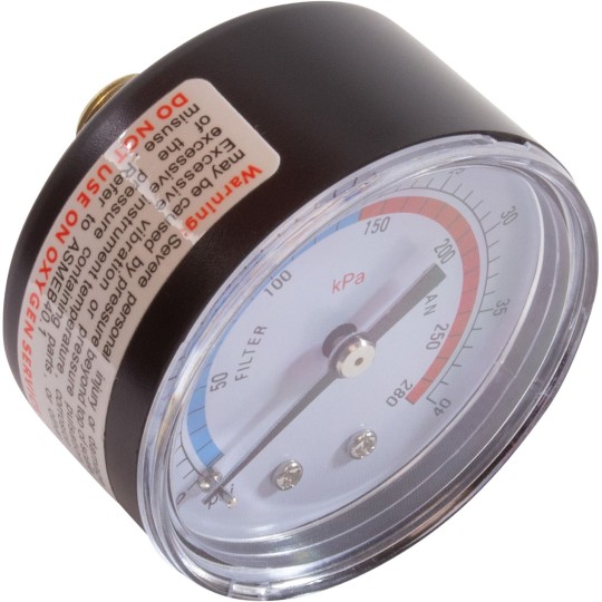 Pressure Gauge, AquaPro AL75, W/ O-Ring, 28psi, Plastic : 10076-ACC