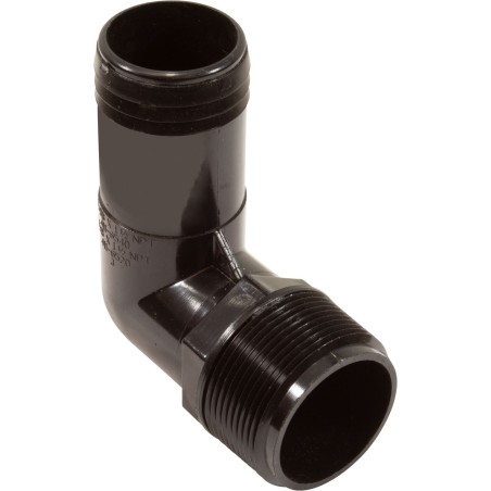 1 1/2"Mptx1 1/2"Hose Barb Ell - Black : 411-6521