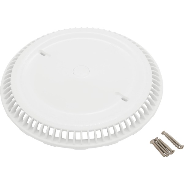 Main Drain Grate, Afras, 11-1/8" dia, w/Screws, White : 10064AW