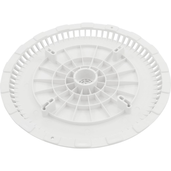 Main Drain Grate, Afras, 11-1/8" dia, w/Screws, White : 10064AW