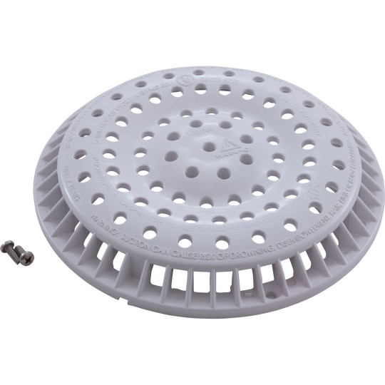 Main Drain Grate, Waterway Anti Vortex, 8" Round, White : 642-2150 V