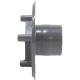 Wall Fitting, Retro 4" dia, 1-7/8"hs, 1-1/2" insider, Dk Gray : 415SI105