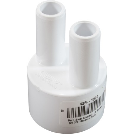 Bath Barb Adapter 1.5 Socket X (2) 3/4"Smooth Barb : 425-1090