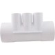 Manifold, 3/4" Slip, 6 Port, Flow Thru, 2" Slip x 2" Slip : 672-4270