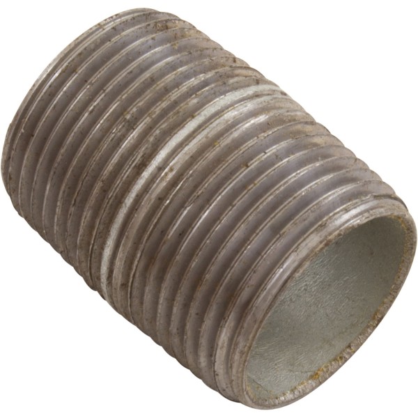 Nipple, Galvanized, 3/4" Male Pipe Thread x Close : ZNG04CL