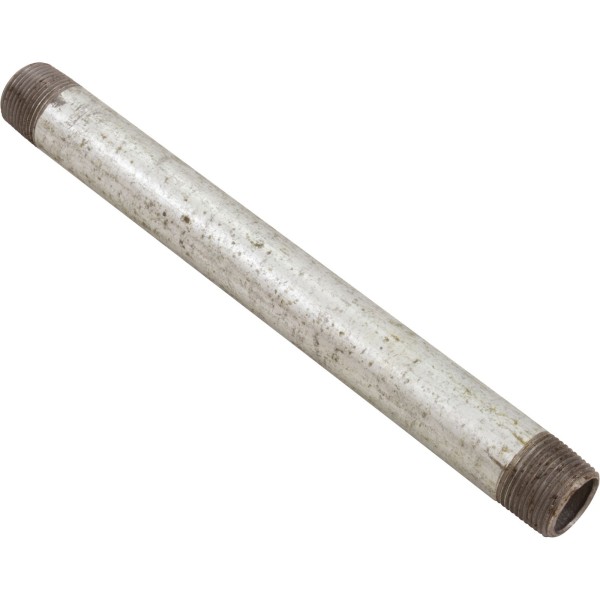 Nipple, Galvanized, 10" x 3/4" Male Pipe Thread : ZNG0410