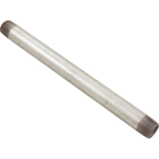 Nipple, Galvanized, 12" x 3/4" Male Pipe Thread : ZNG0412