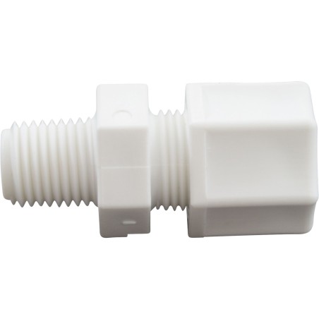 Compression Fitting, Generic, 1/4"mpt x 3/8" Tube, Plastic :