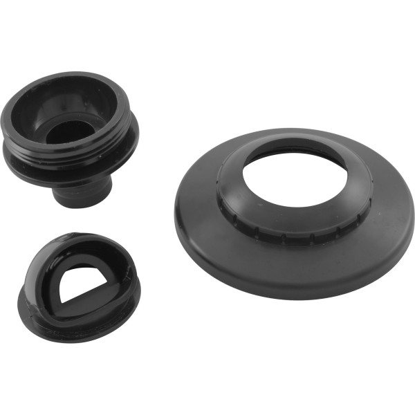 Inlet Fitting, Infusion Vent., 1" Insider Glueless, w/Flg, Blk : VRFSAF1BK