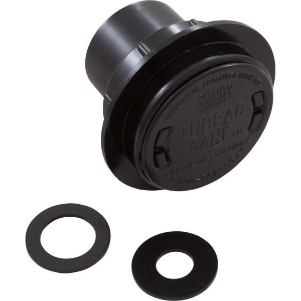 Return Fitting/Inlet, Zodiac ThreadCare, 1.5" and 1", Black : 3-3-112