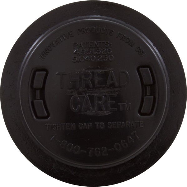 Return Fitting/Inlet, Zodiac ThreadCare, 1.5" and 1", Black : 3-3-112