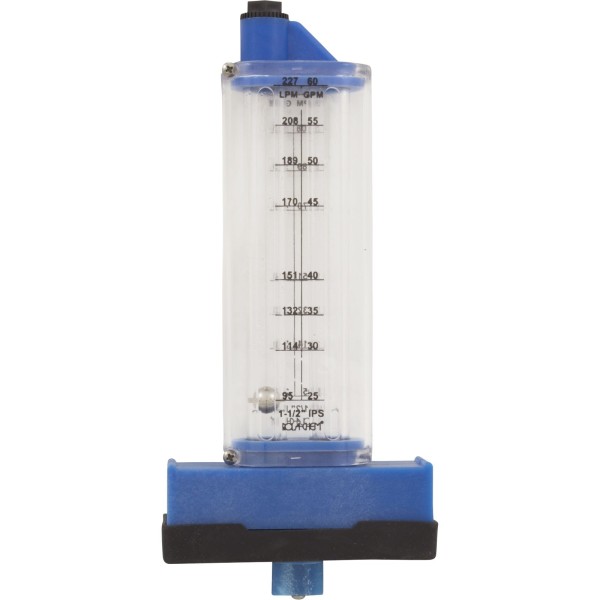 Flowmeter, Rola-Chem Top Mount, 1-1/2" PVC, 25-60 GPM : 570341T