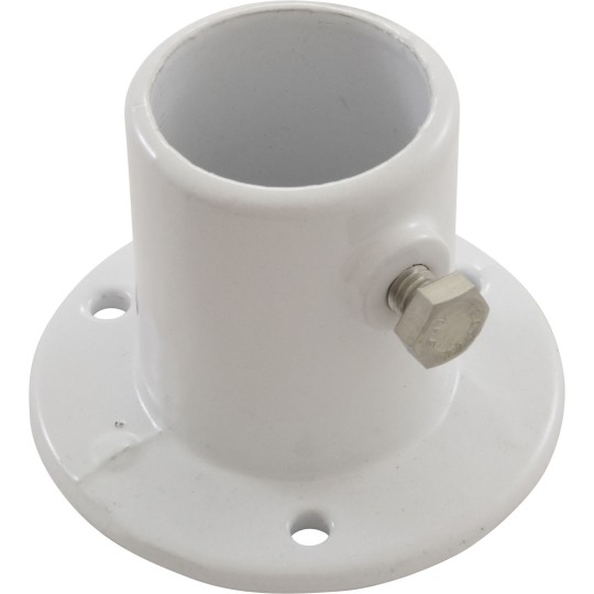 Deck Flange, Perma Cast, For Ladder, 1-1/2", White/Aluminum : PF-2115-L