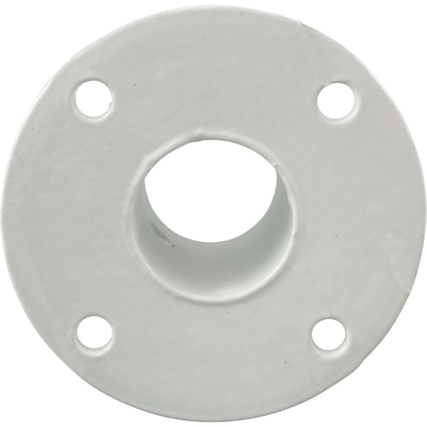 Deck Flange Only, Perma Cast, For Slide, 1.9", White/Aluminum : PF-3119