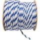 Polypropylene Rope, 1/2"dia, 2 White 1 Blue Strand, 600ft : PPR12600BW