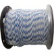 Polypropylene Rope, 1/4"dia, 2 White 1 Blue Strand, 600ft : PPR14600BW