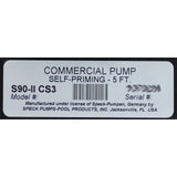 Pump, Speck S90-II, 0.75hp, 208-230/460v, 1-Spd, 3 Phase, Full : IG123-1075F-000