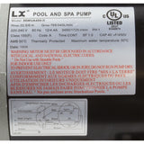 Pump, LX 56WUA, 4.0hp, 230v, 2-Spd, 56Fr, 2", SD : 56WUA400-II