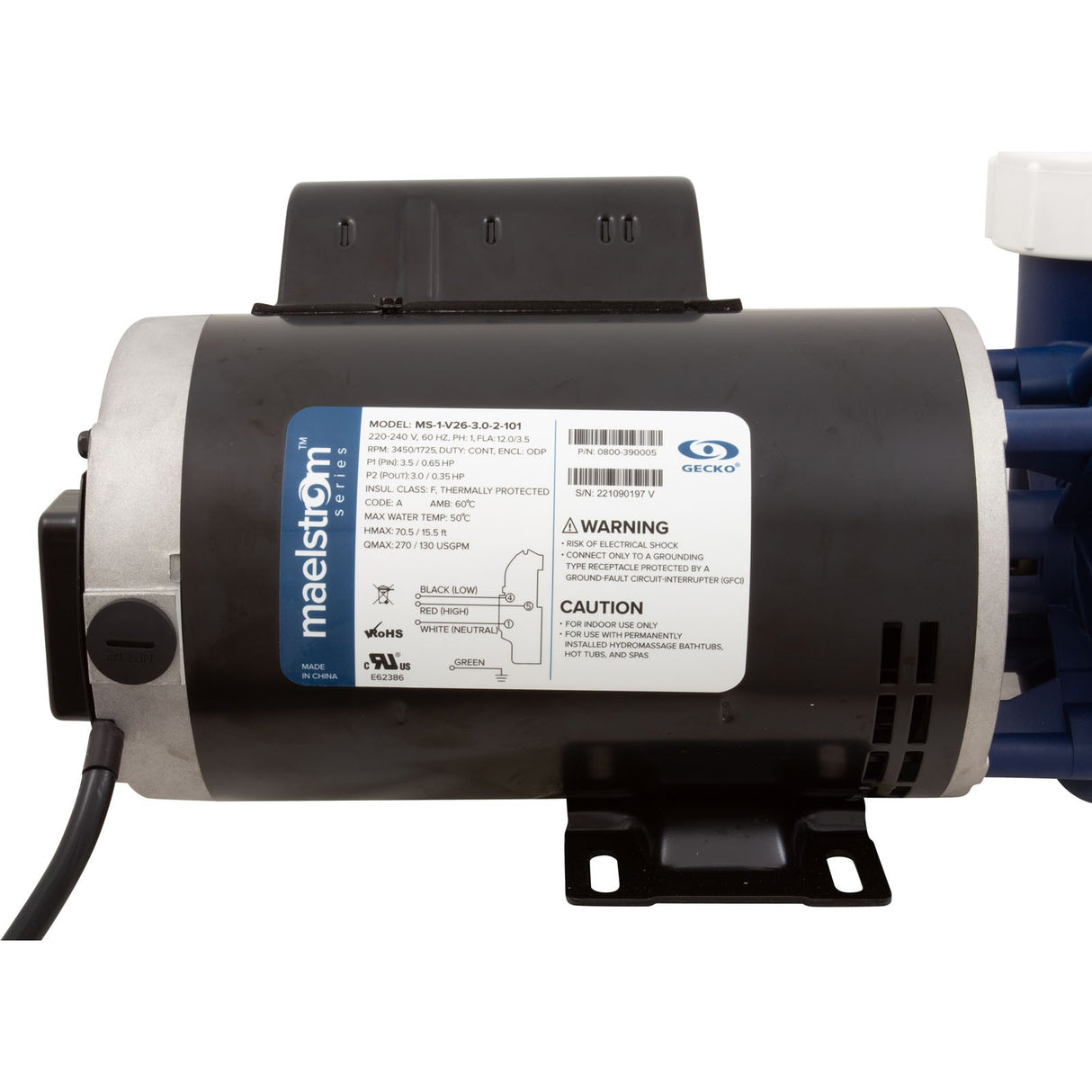 Pump, Aqua Flo Maelstrom, 2.0hp, 230v, 2-Spd, 56fr, 2", OEM : 0800-390005
