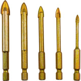 Glass Drill Bit Set, NEMO, 4, 6, 8, 10, 12mm bits : RK05009