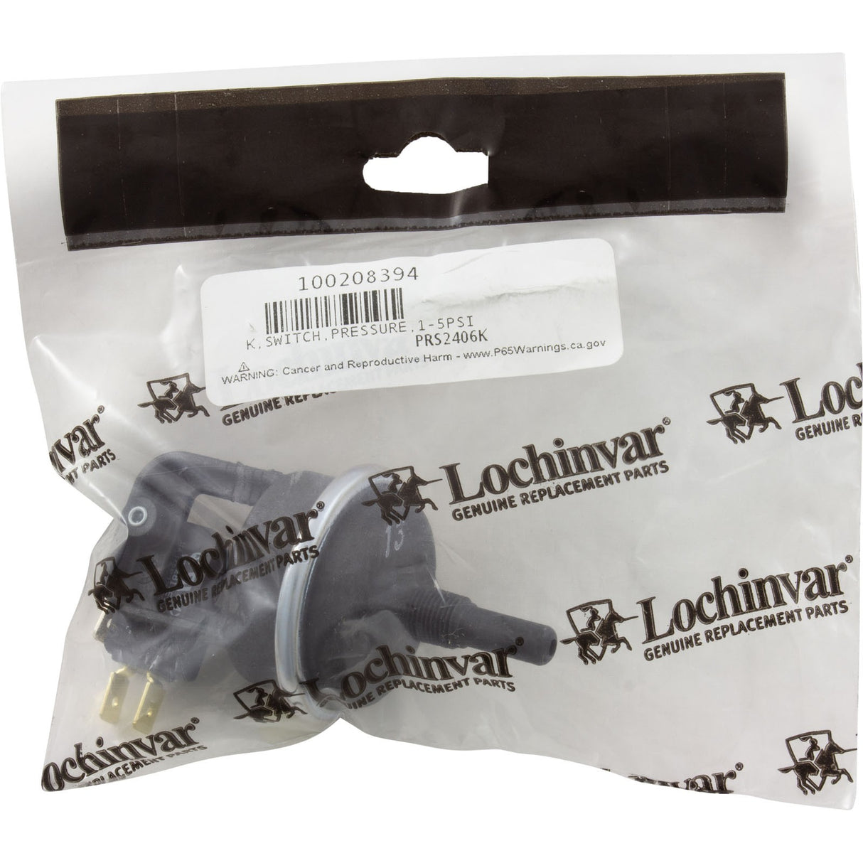 Water Pressure Switch, Lochinvar Energyrite, 1-5 psi : 100208394