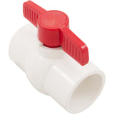 2" Pvc Compact Ball Valve Soc Epdm Tpv White : QVC1020SSEW