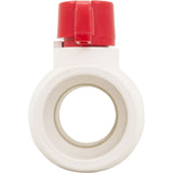 2" Pvc Compact Ball Valve Soc Epdm Tpv White : QVC1020SSEW
