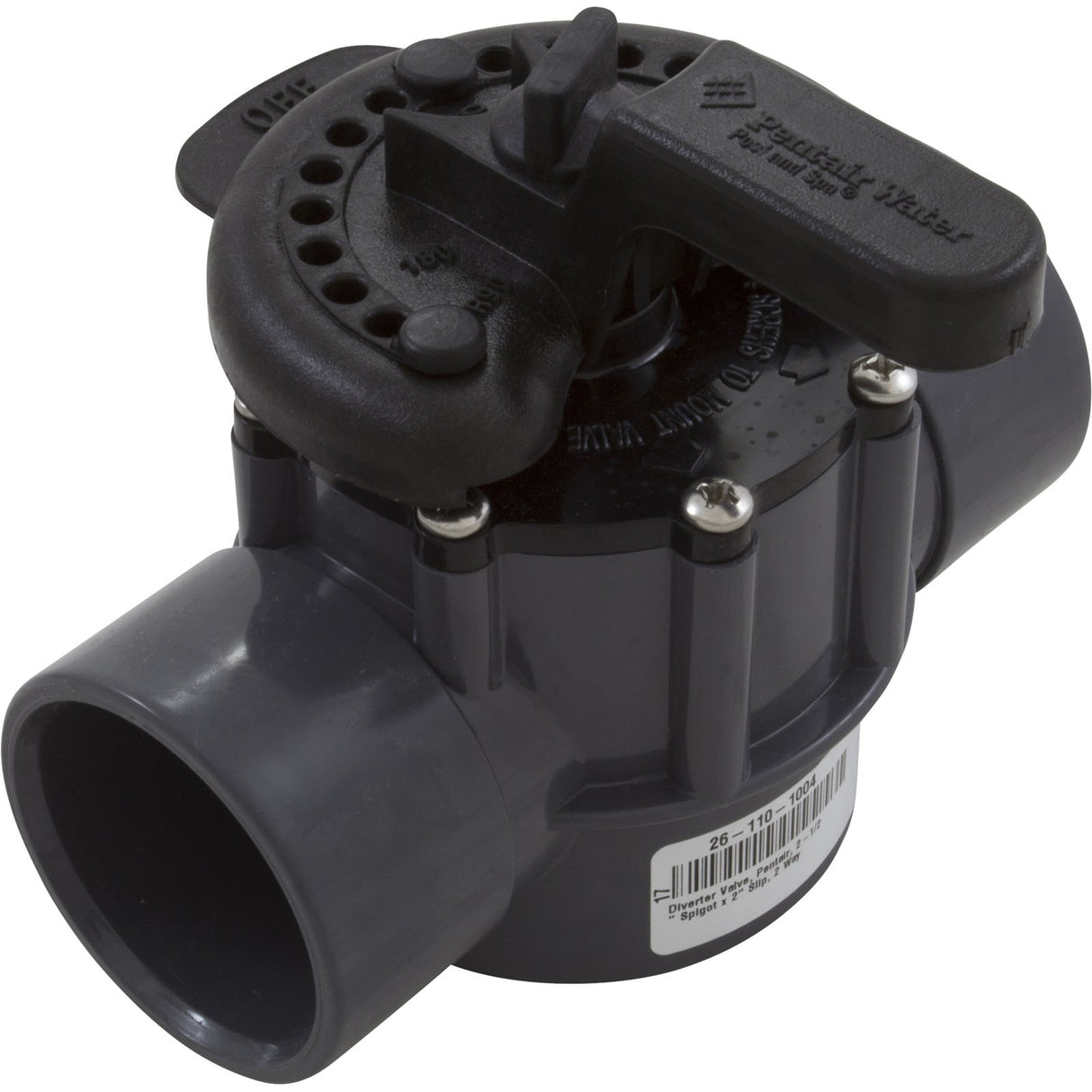 Diverter Valve, Pentair, 2-1/2" Spigot x 2" Slip, 2 Way : 263029