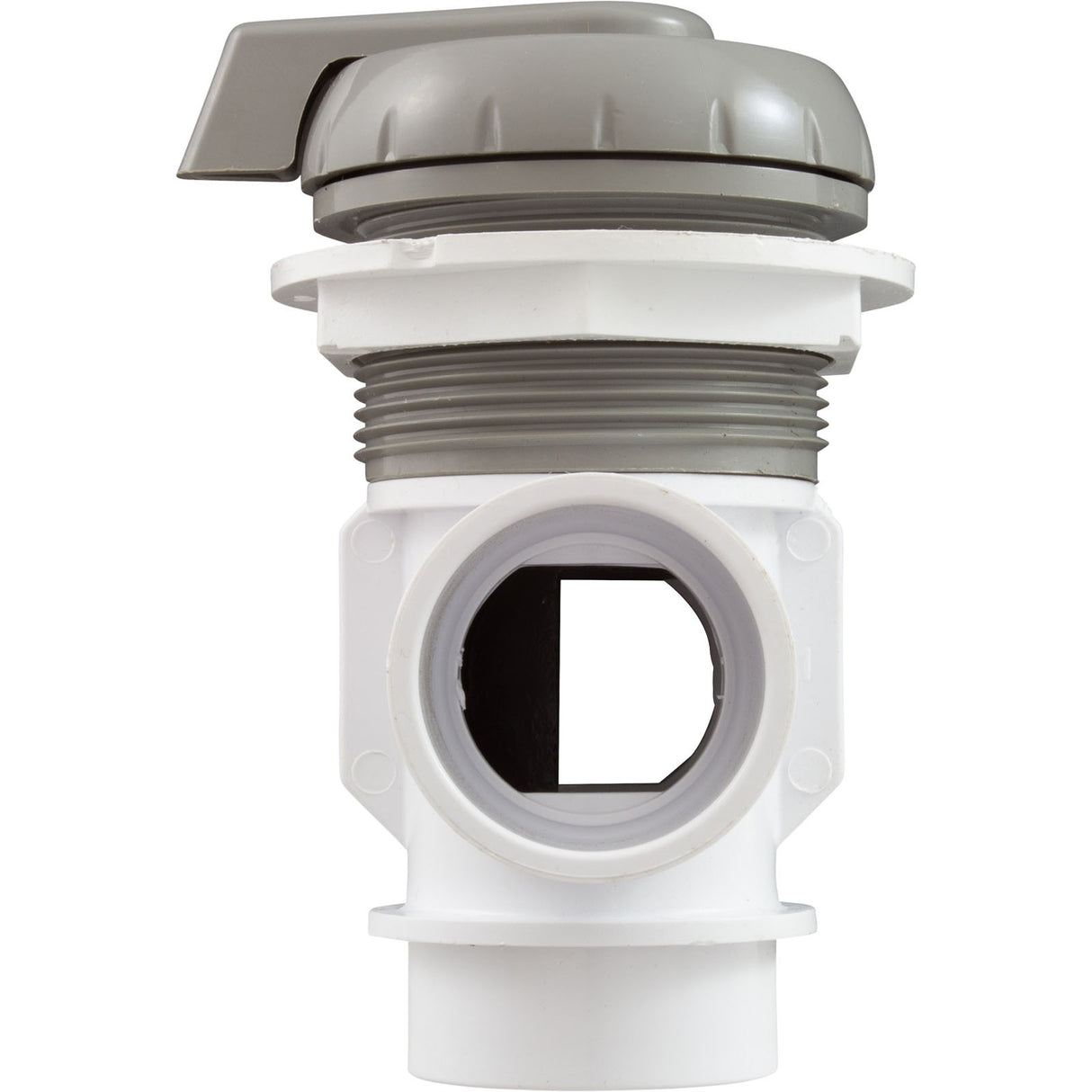 Diverter Valve, WW, 1", 2 Port, Top Mount, Vertical, Gry : 600-4347