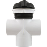 Diverter Valve, WW, 2", 2 Port, Top Mount, Notched, Black : 600-3061