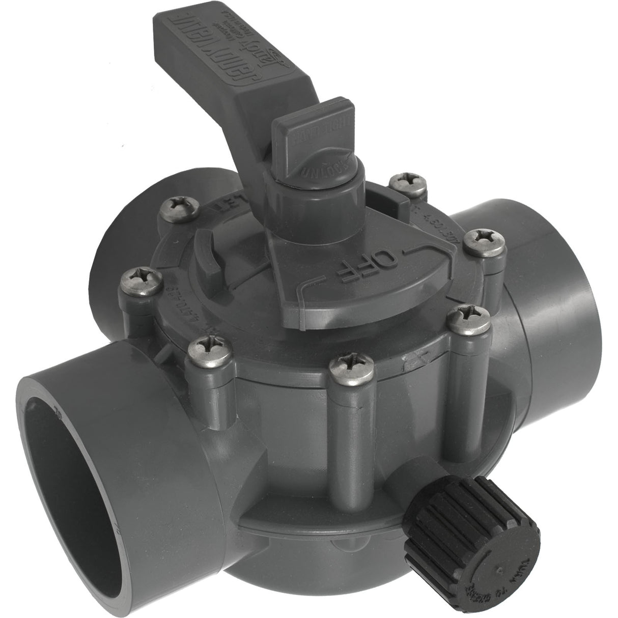 Diverter Valve, Jandy/Zod, 2"s/2-1/2"spg Pos Seal, 3 Way, Gray : 2875