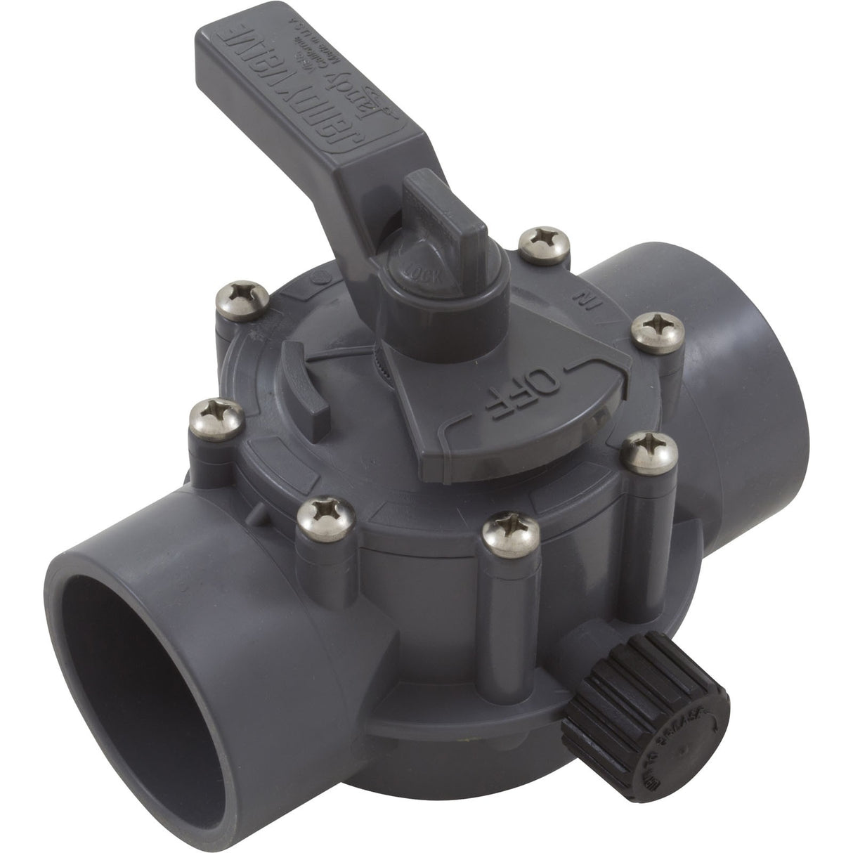 Diverter Valve, Jandy/Zod, 2"s/2-1/2"spg Pos Seal, 2 Way, Gray : 2876