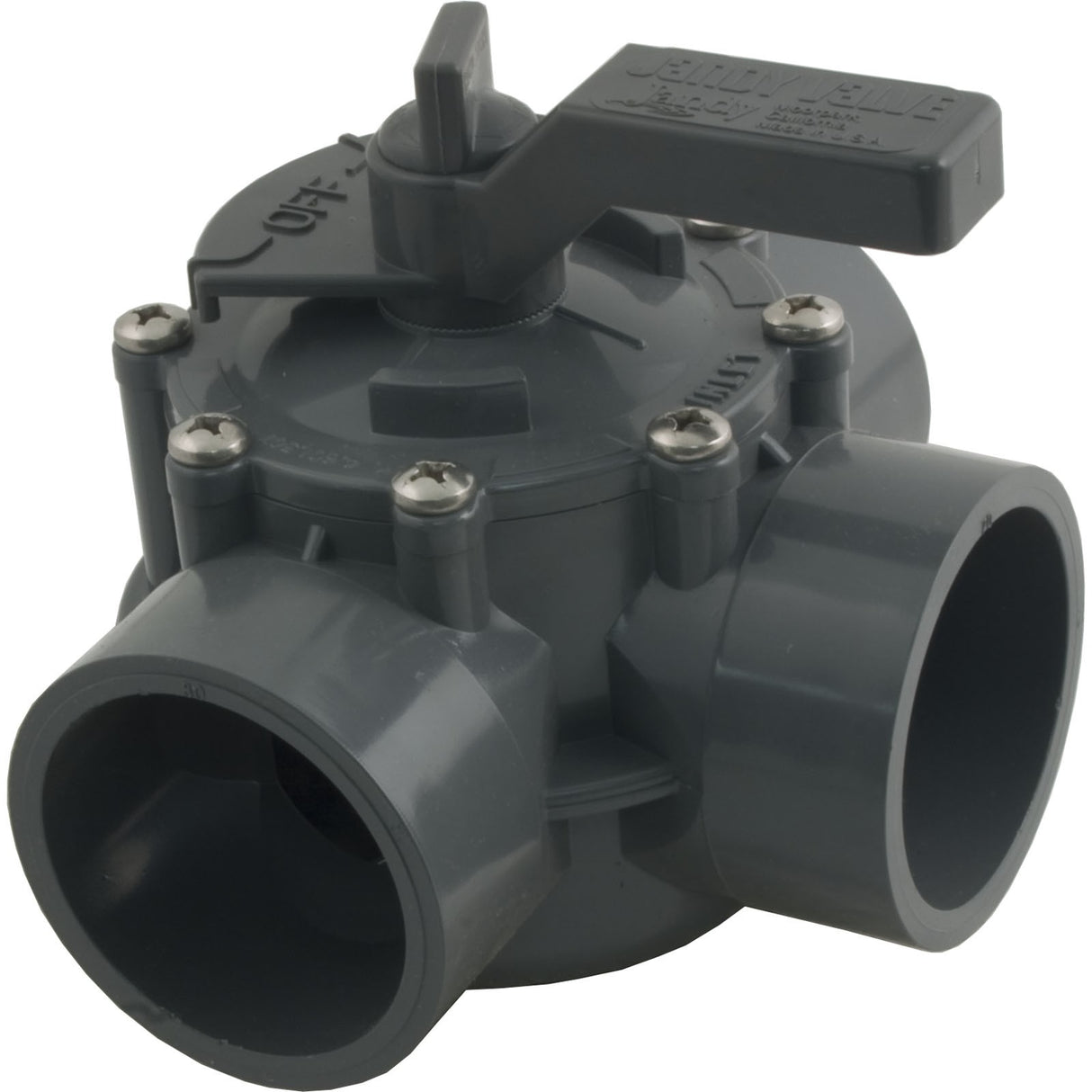 Dvtr Valve, Jandy Neverlube, 2"s/2-1/2"spg Non-Pos, 3 Port, Gry : 2877