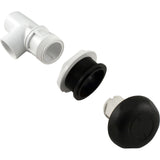 On/Off Valve, Waterway, 1"s x 1"s, Single Port, Black : 600-4361