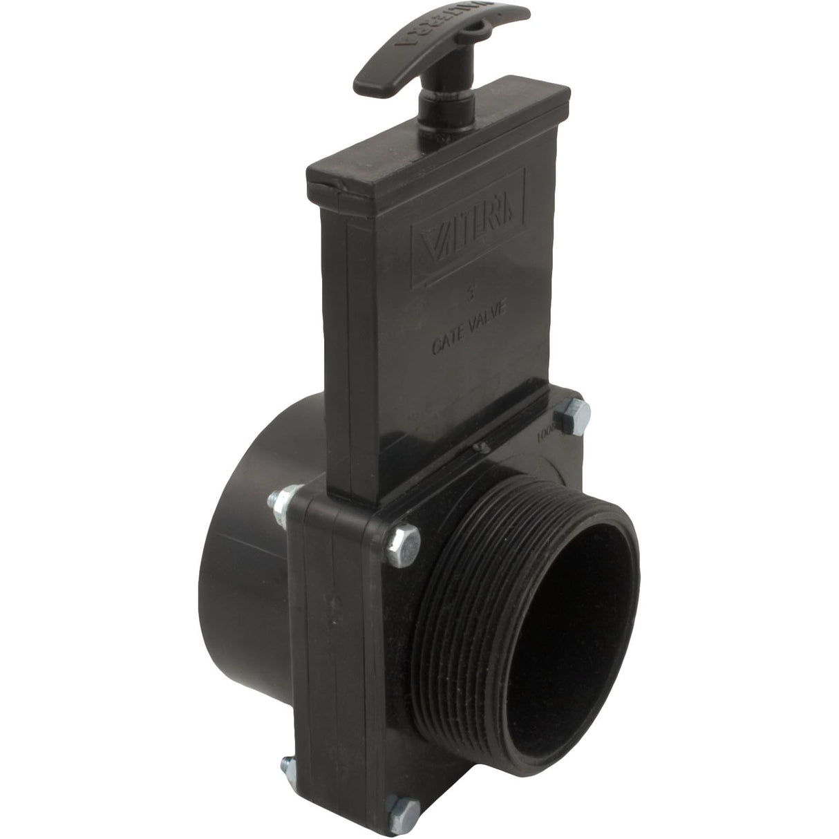 Gate Valve, 3 pc, Valterra, 3"s x 3"mpt, 30psi, Black : 7305