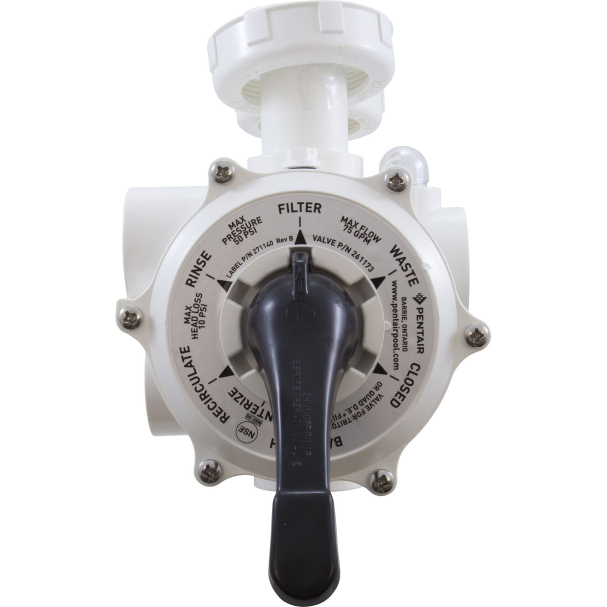 MPV, Pacfab/Pentair Sand Filter, 1-1/2" PVC, 6 Position : 261173
