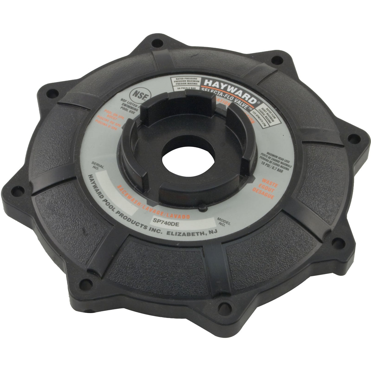 Cover, Hayward Selecta-Flo Valve : SPX0740B